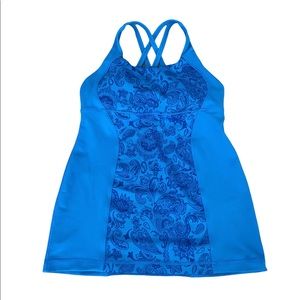 Lululemon Athletica Energy Tank Top, Blue Paisley